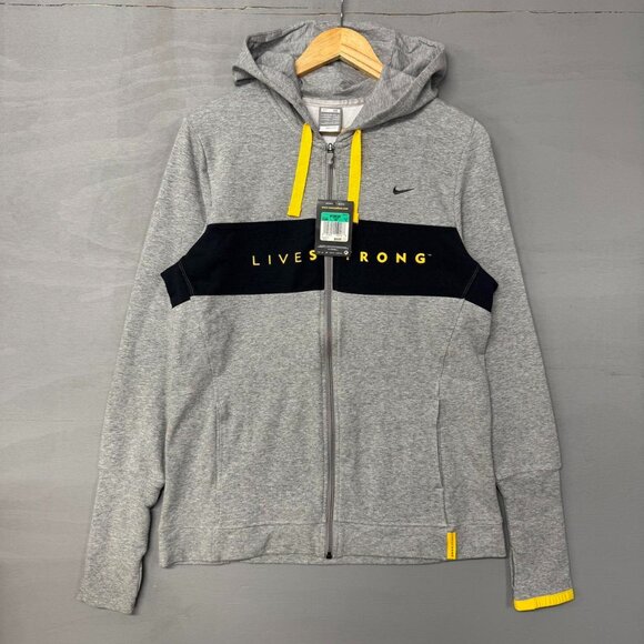 Nike Tops - NEW Nike Livestrong Women’s Grey Performance Athletic Hoodie Sweatshirt XL